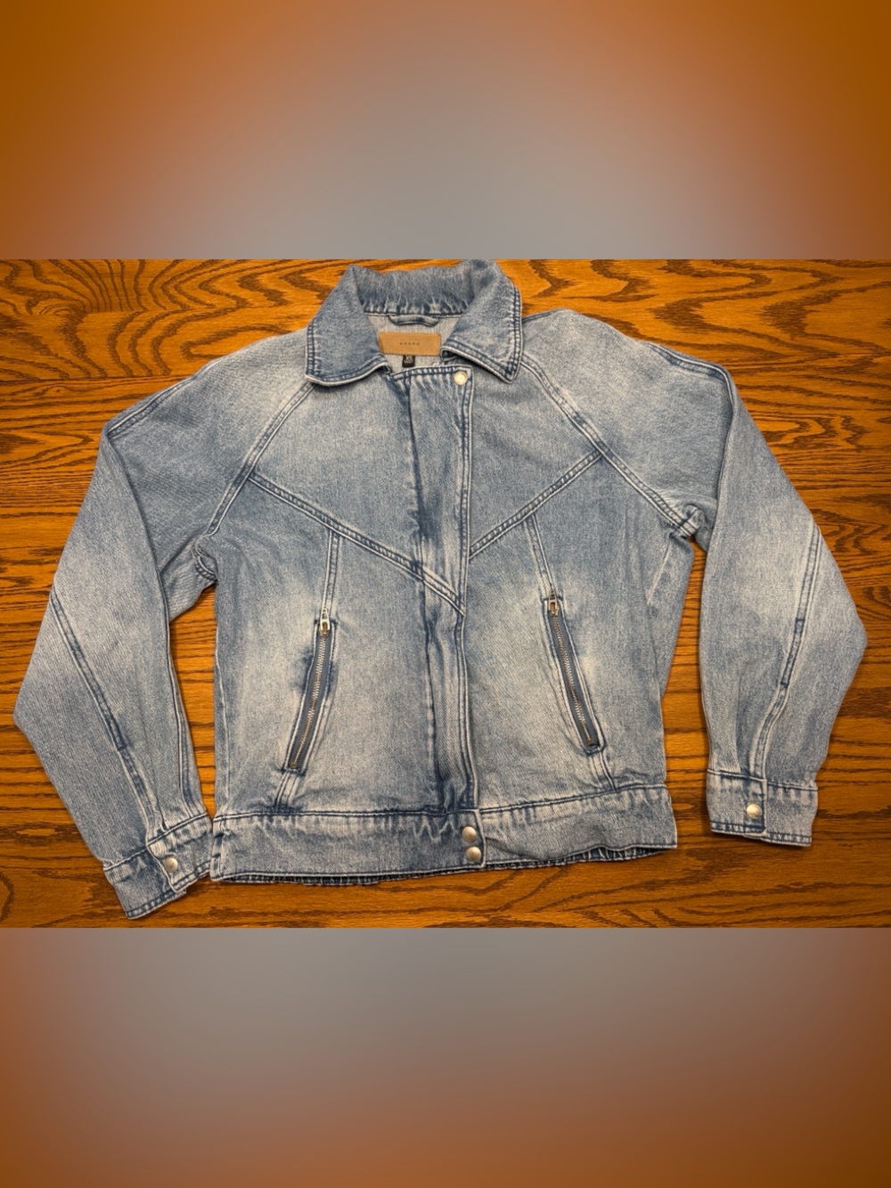 Blank NYC Light Blue Washed Denim Jean Jacket
